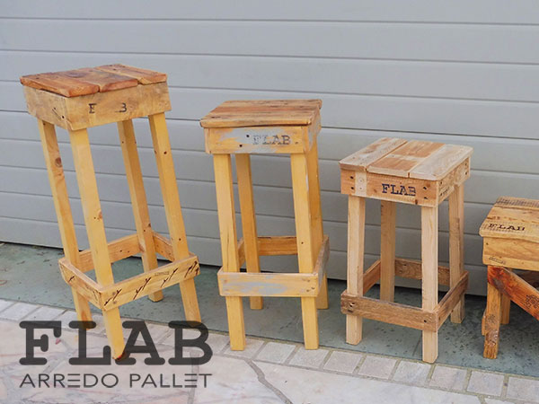 Produzione Sgabelli In Pallet Flab Arredo Pallet