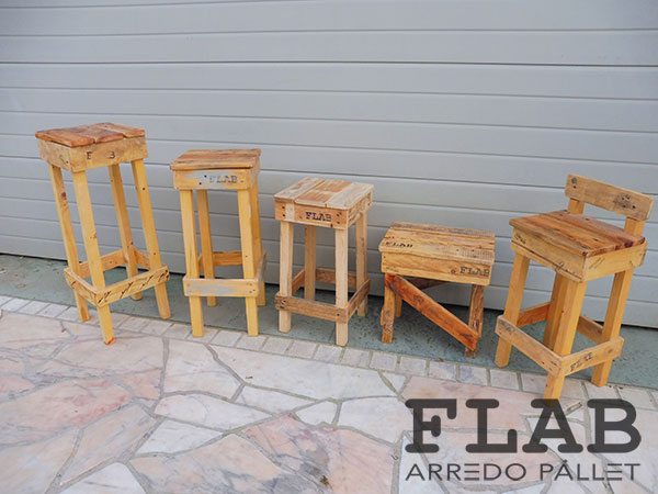 Sgabello In Pallet Colore Country Per Birreria Flab Arredo Pallet